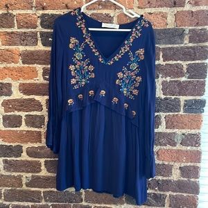 Lela Sky navy floral dress